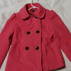 Girls racy Pink pea coat
